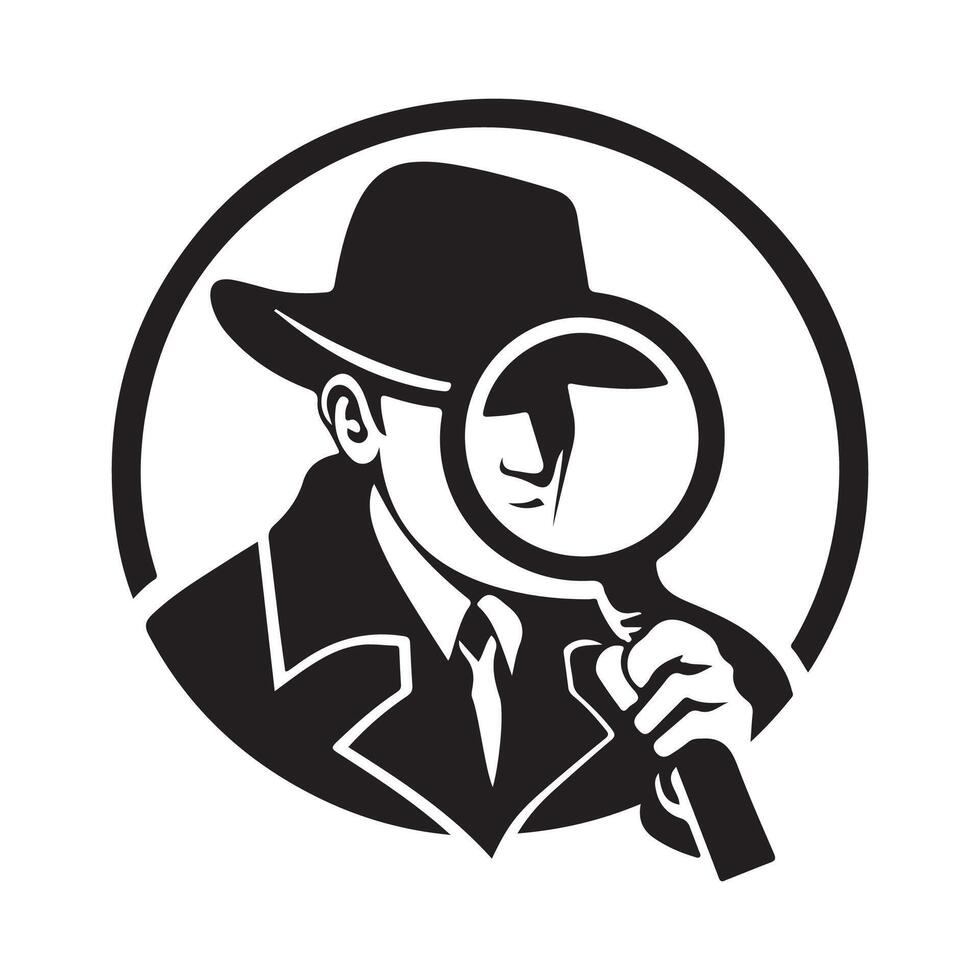 Detective vector on white background