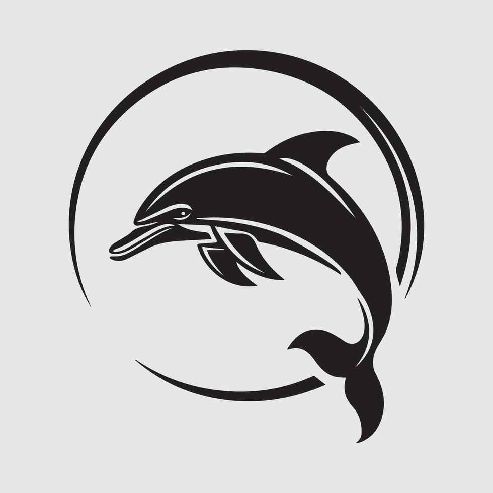 Dolphin Silhouette Illustration Vector