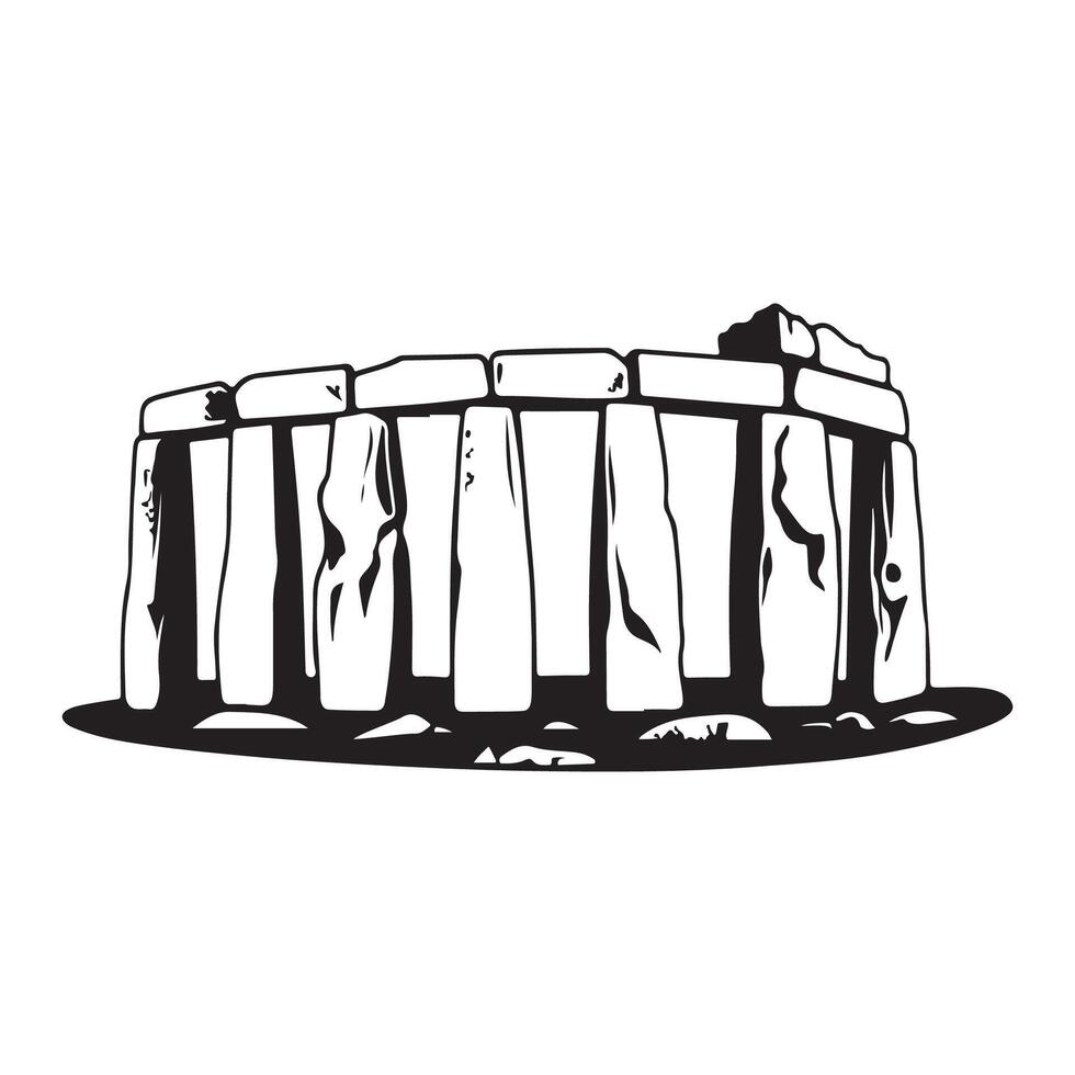 Stonehenge Vector Silhouette Image