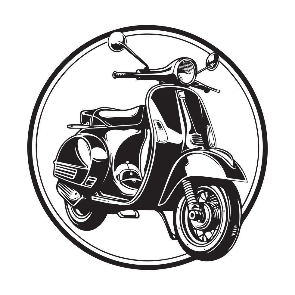 Scooter Image Vector. Image isolated on the white background vector