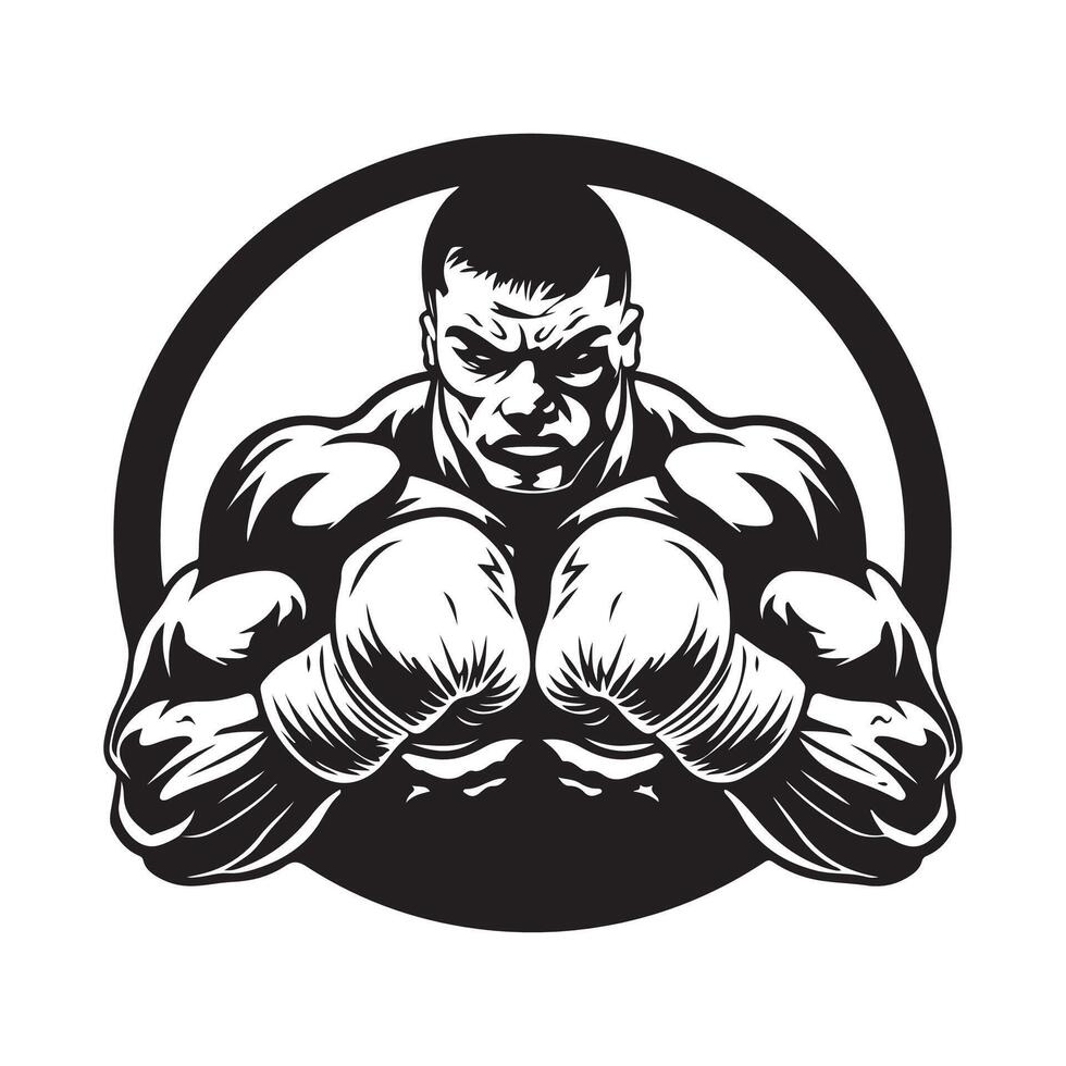 Boxer image Vector, Illustration, Art, Design vector