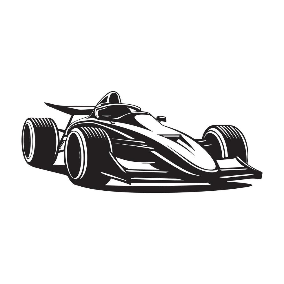 Racing car Image  vector logo design Stock Vecto
