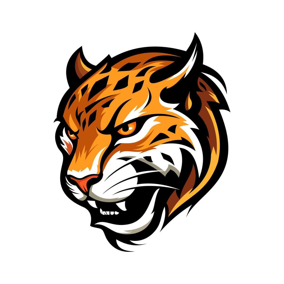 cheetah head logo vector