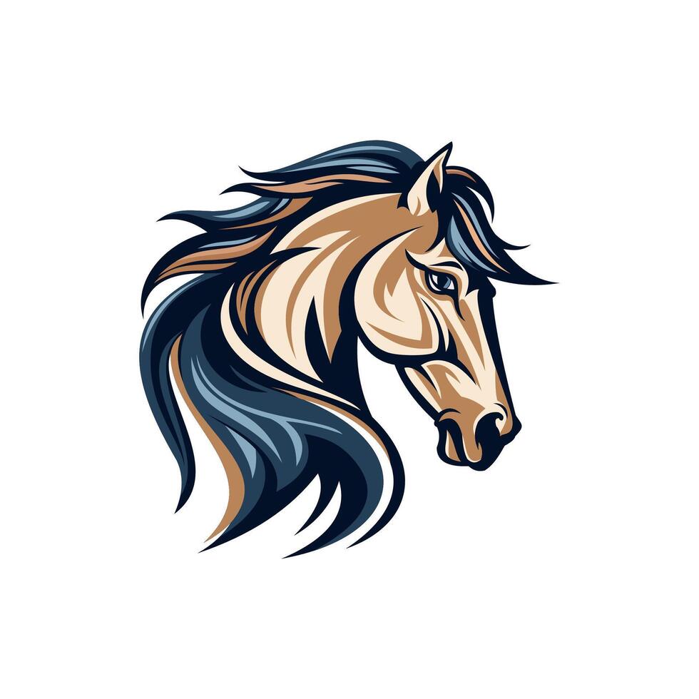 caballo logo vector ilustración