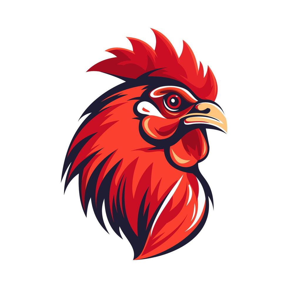 chicken head logo vector
