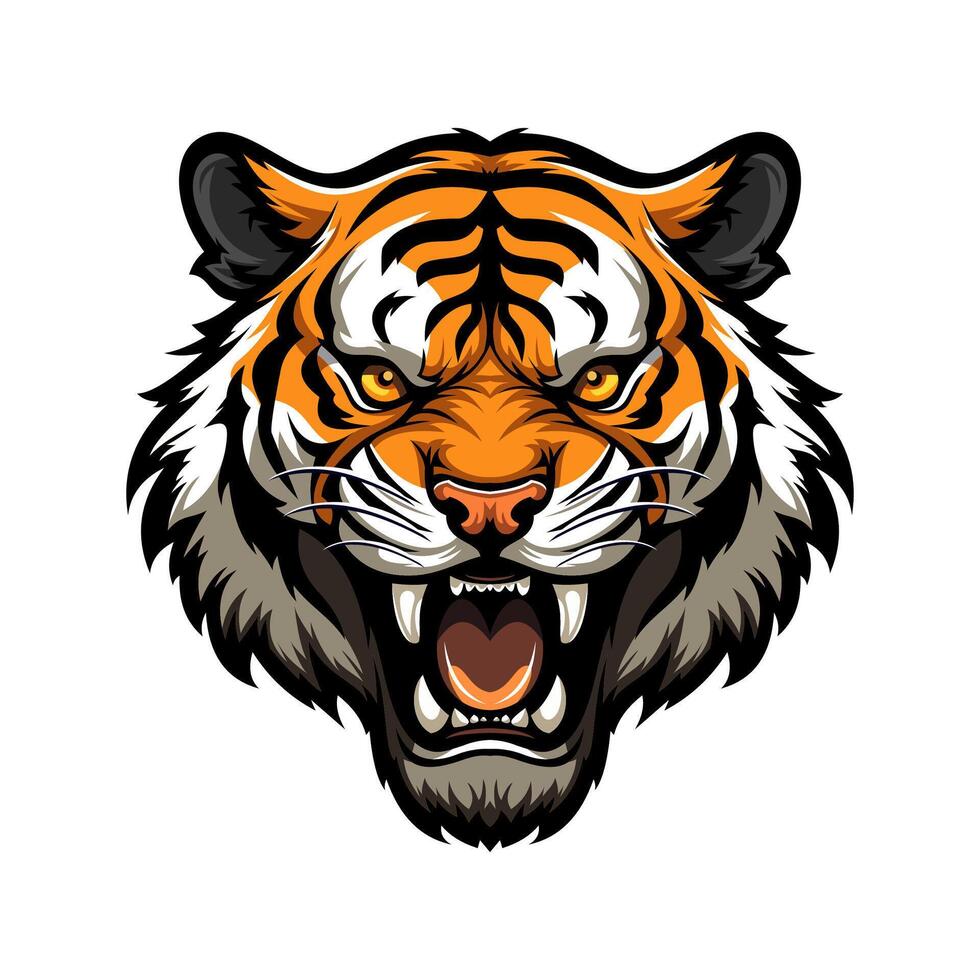 tiger head logo vector