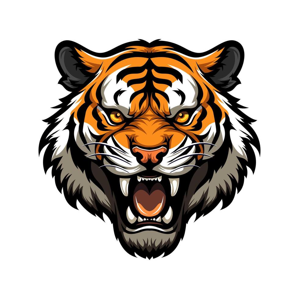 tiger head logo vector