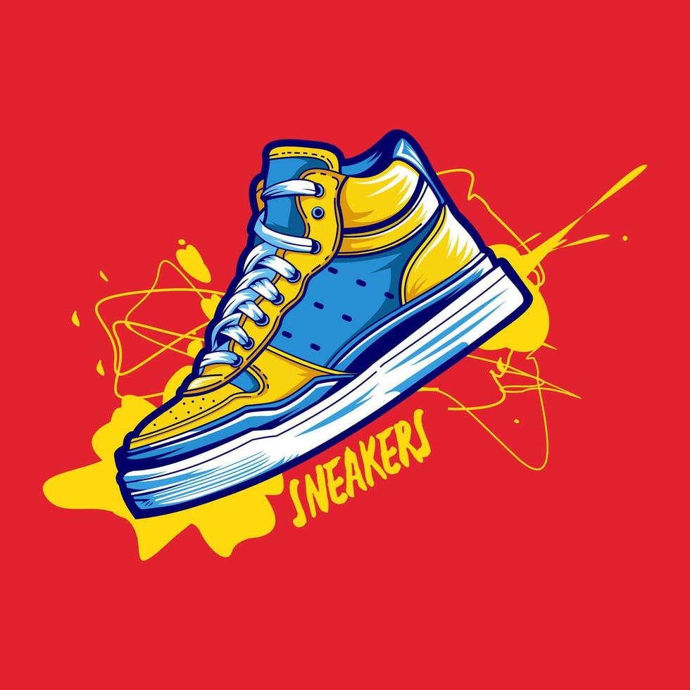 ilustración vectorial de zapatillas vector