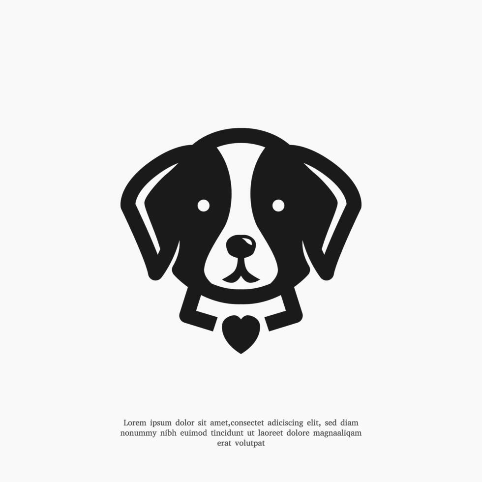 vector perrito cabeza logo diseño. Perfecto para mascota servicios, relacionado con el perro negocios, o animal amantes