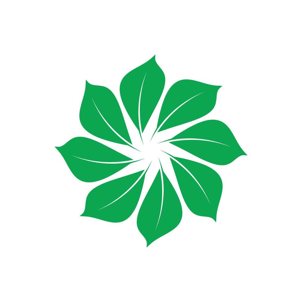Green leaf logo vector element symbol template