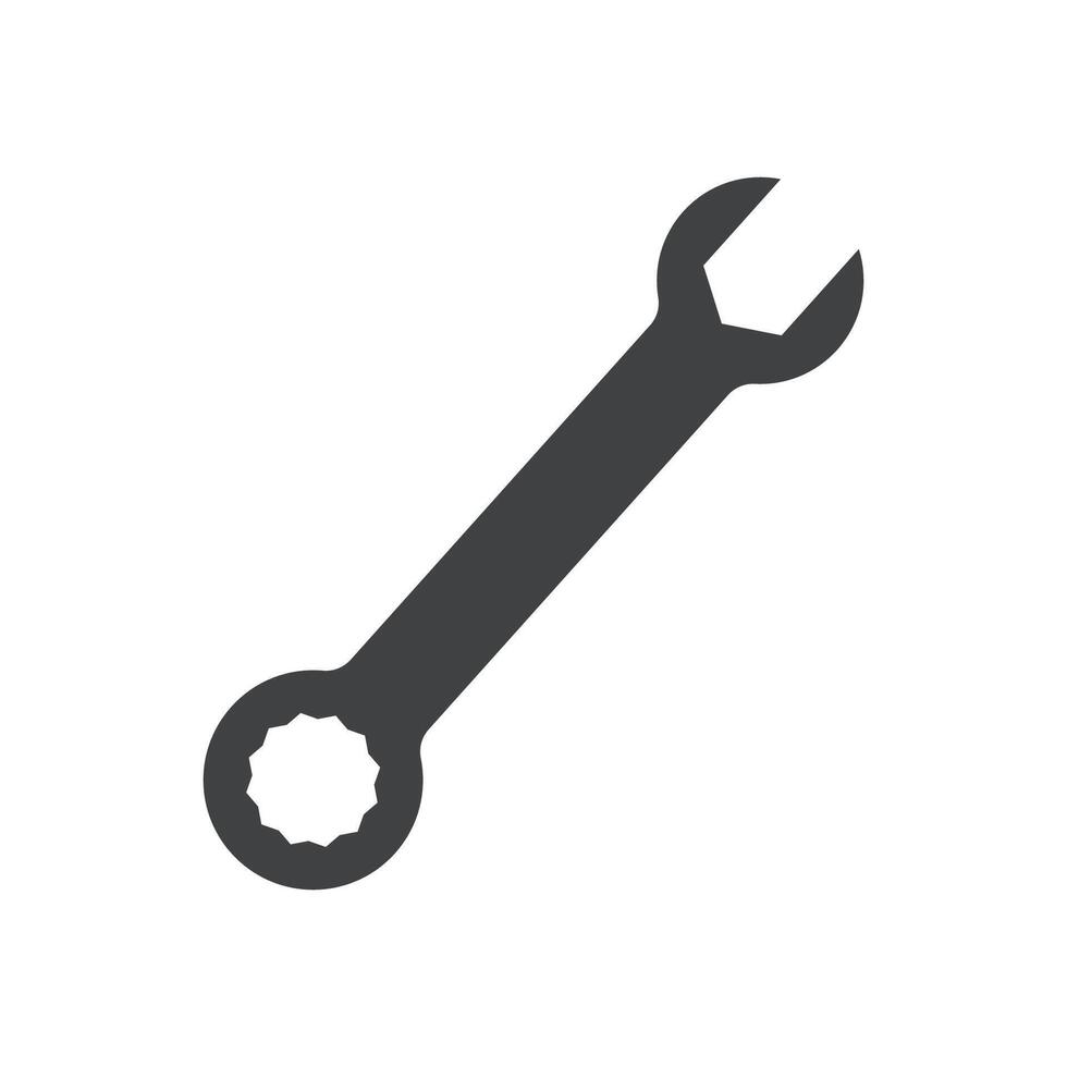 Wrench logo vector flat symbol design