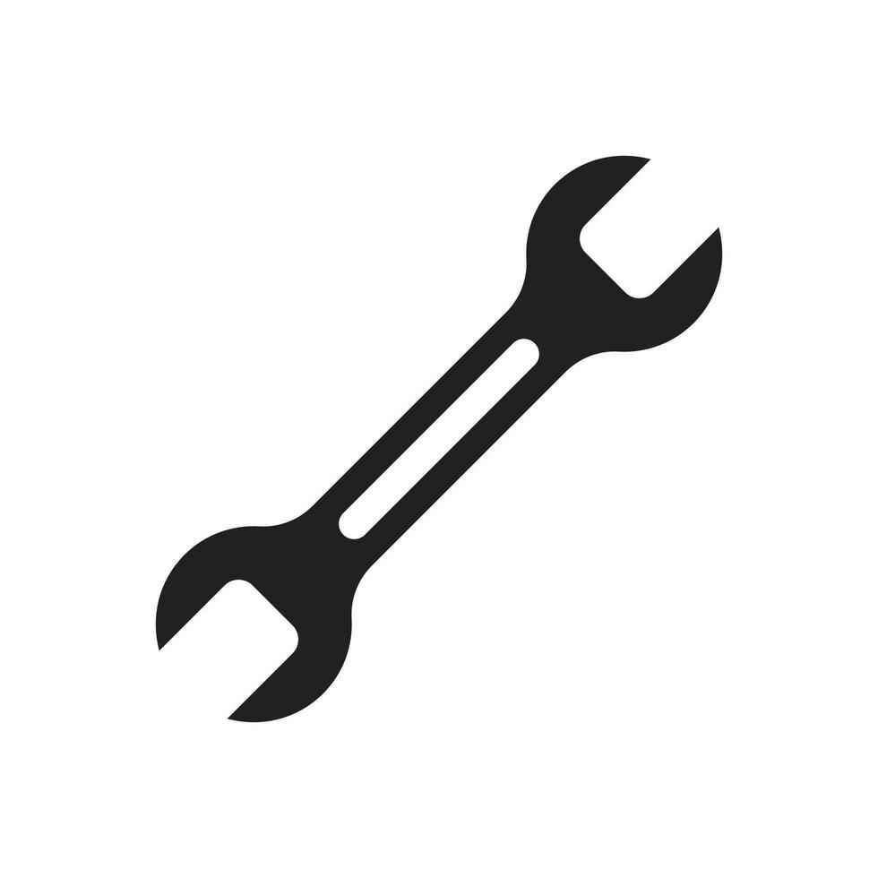 Wrench logo vector flat symbol design