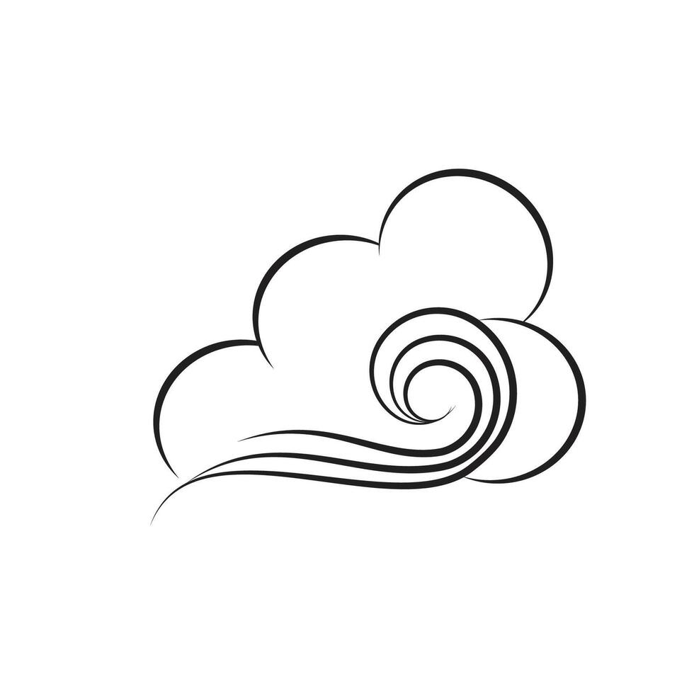 Wind logo vector symbol design