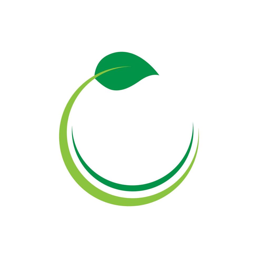 Green leaf logo vector template element symbol design