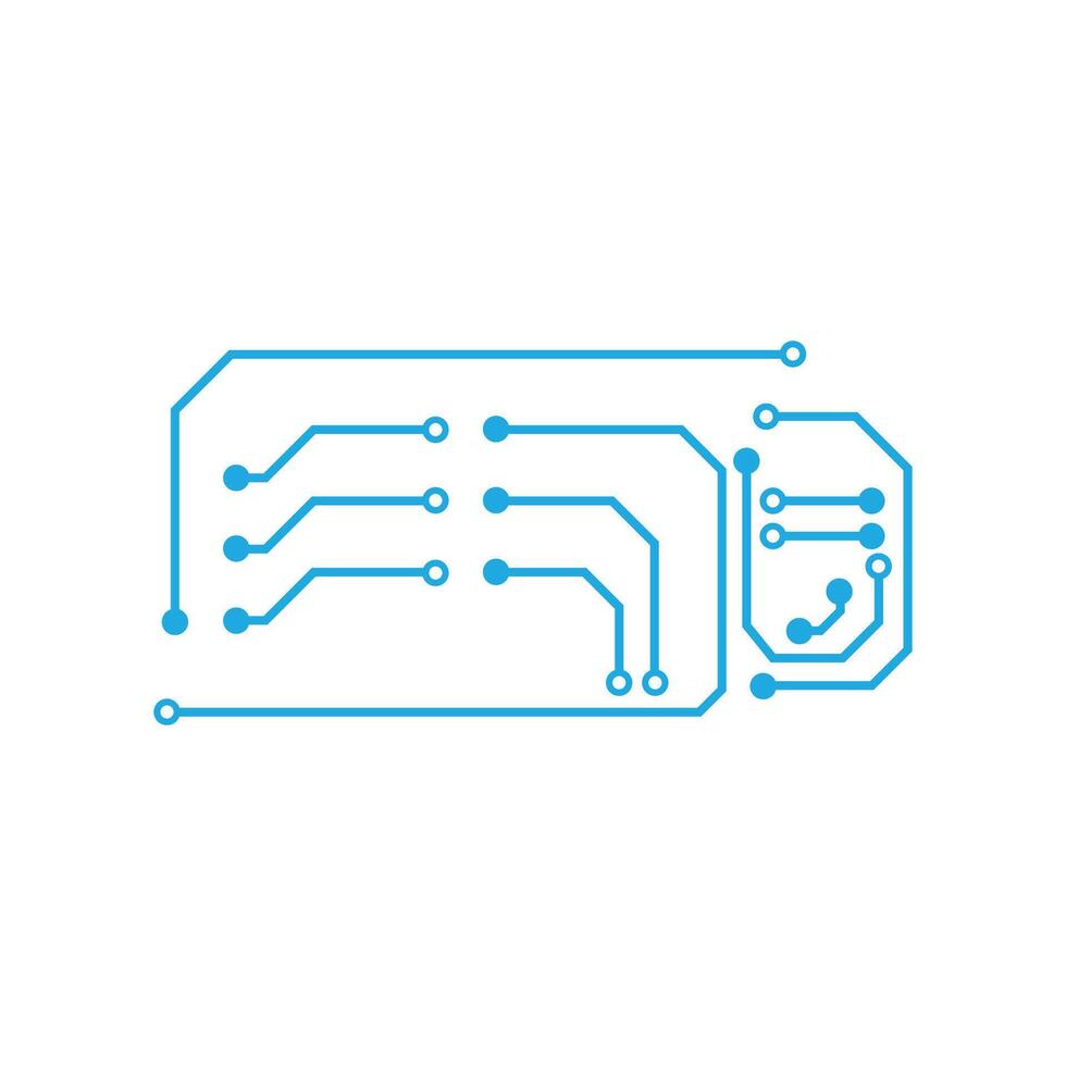 Circuit logo vector element symbol and design