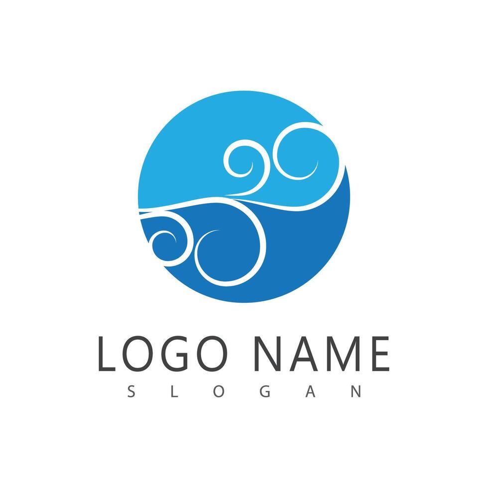 Wind logo vector symbol design