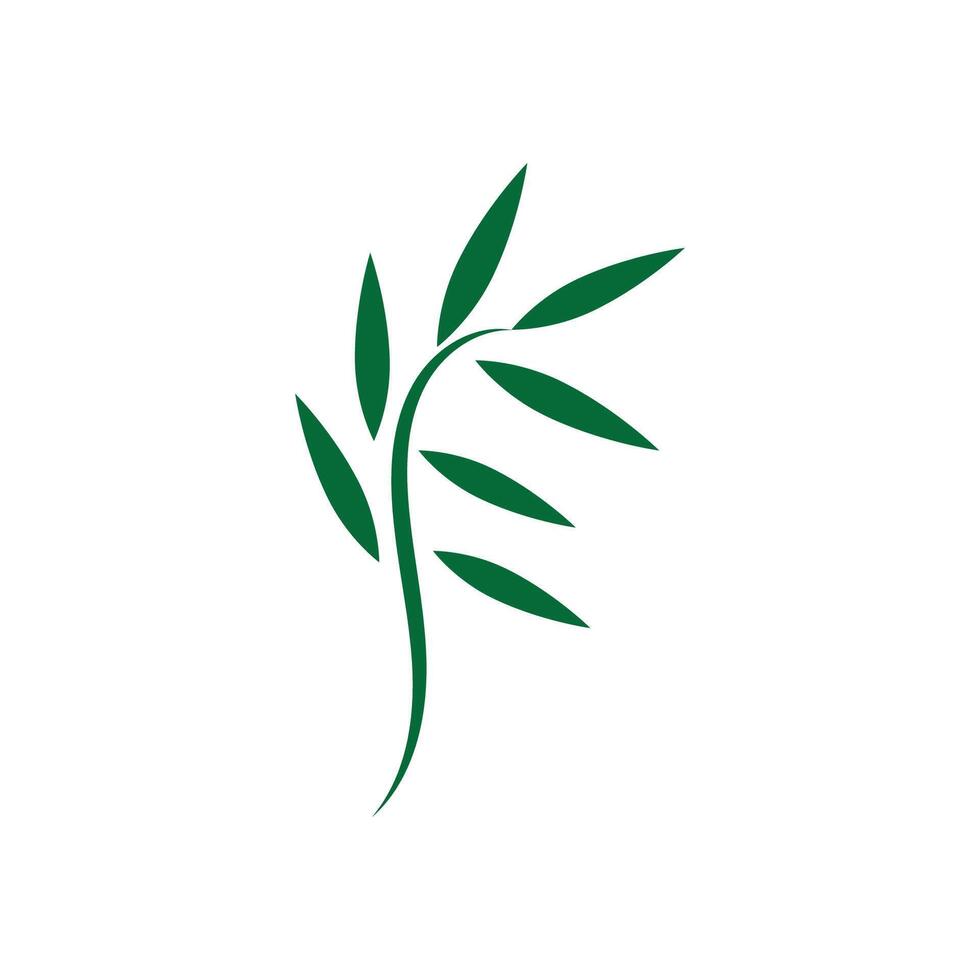 Green leaf logo vector element symbol template