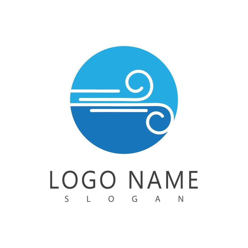 Wind logo vector symbol design