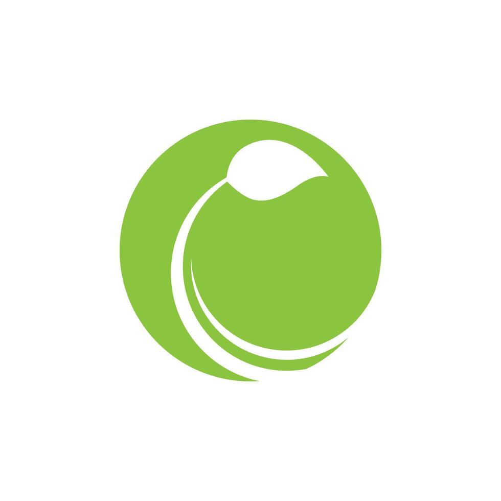 Green leaf logo vector template element symbol design