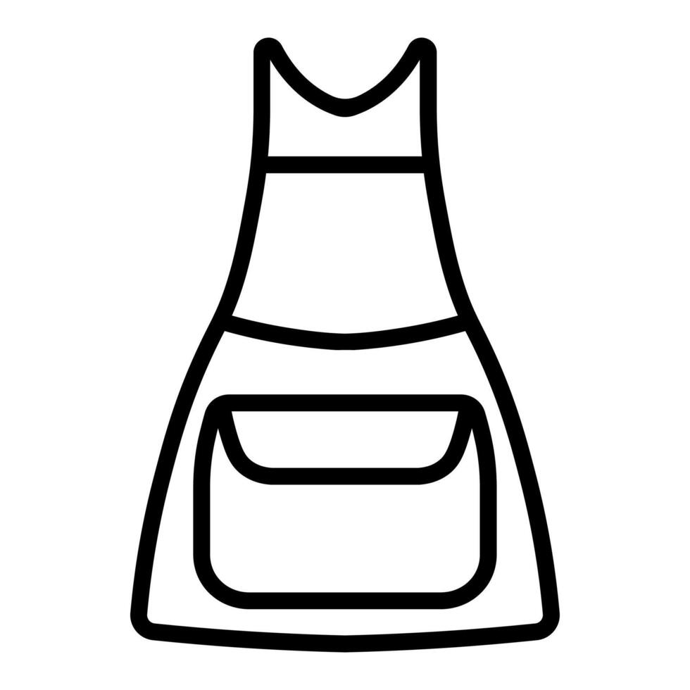 black vector apron icon isolated on white background