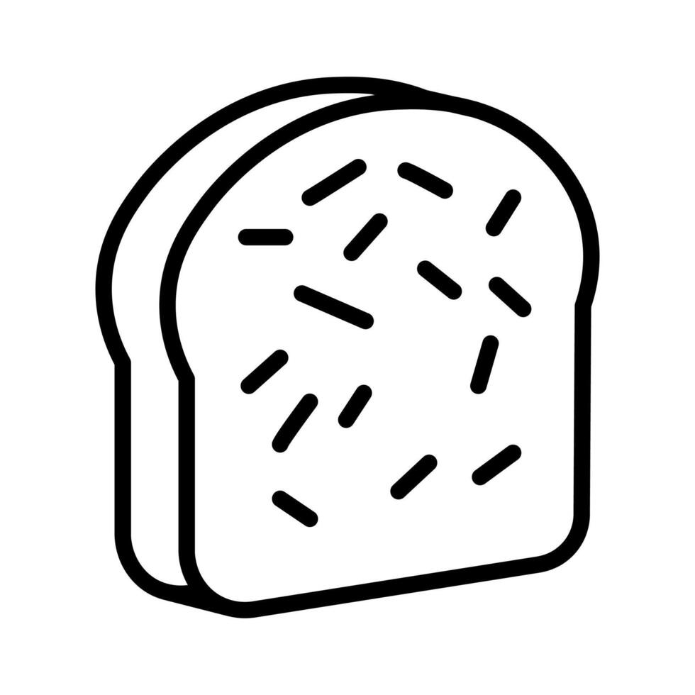 black vector bread icon isolated on white background