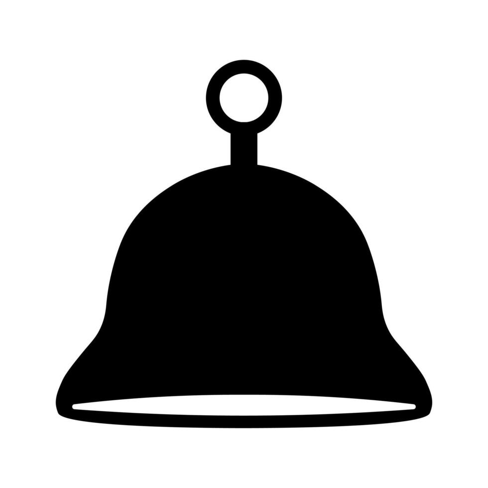 black vector bell icon isolated on white background