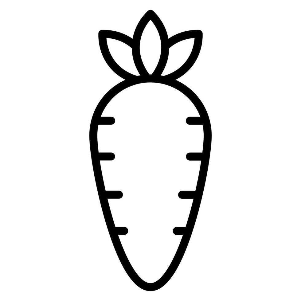 black vector carrot icon isolated on white background
