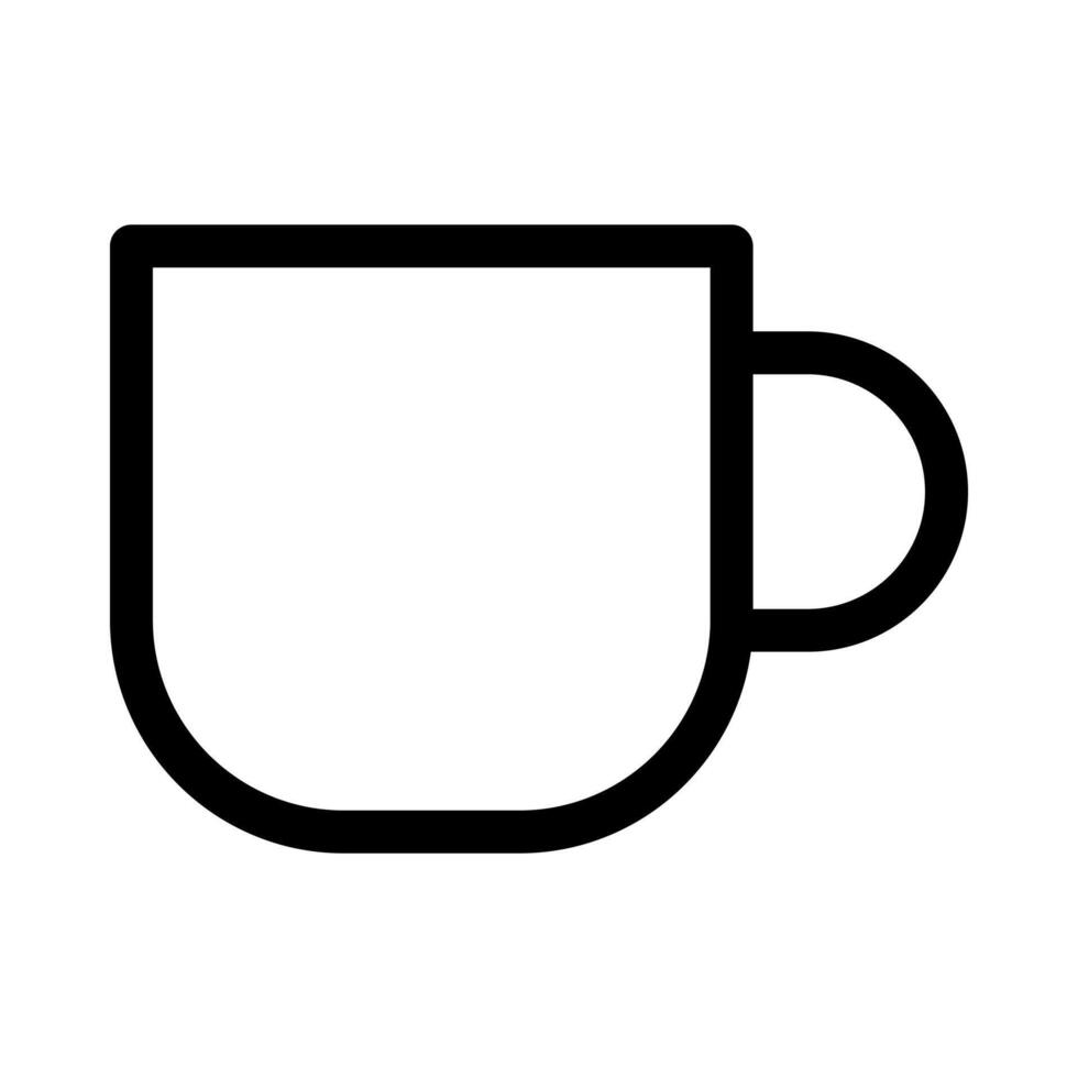 black vector cup icon isolated on white background