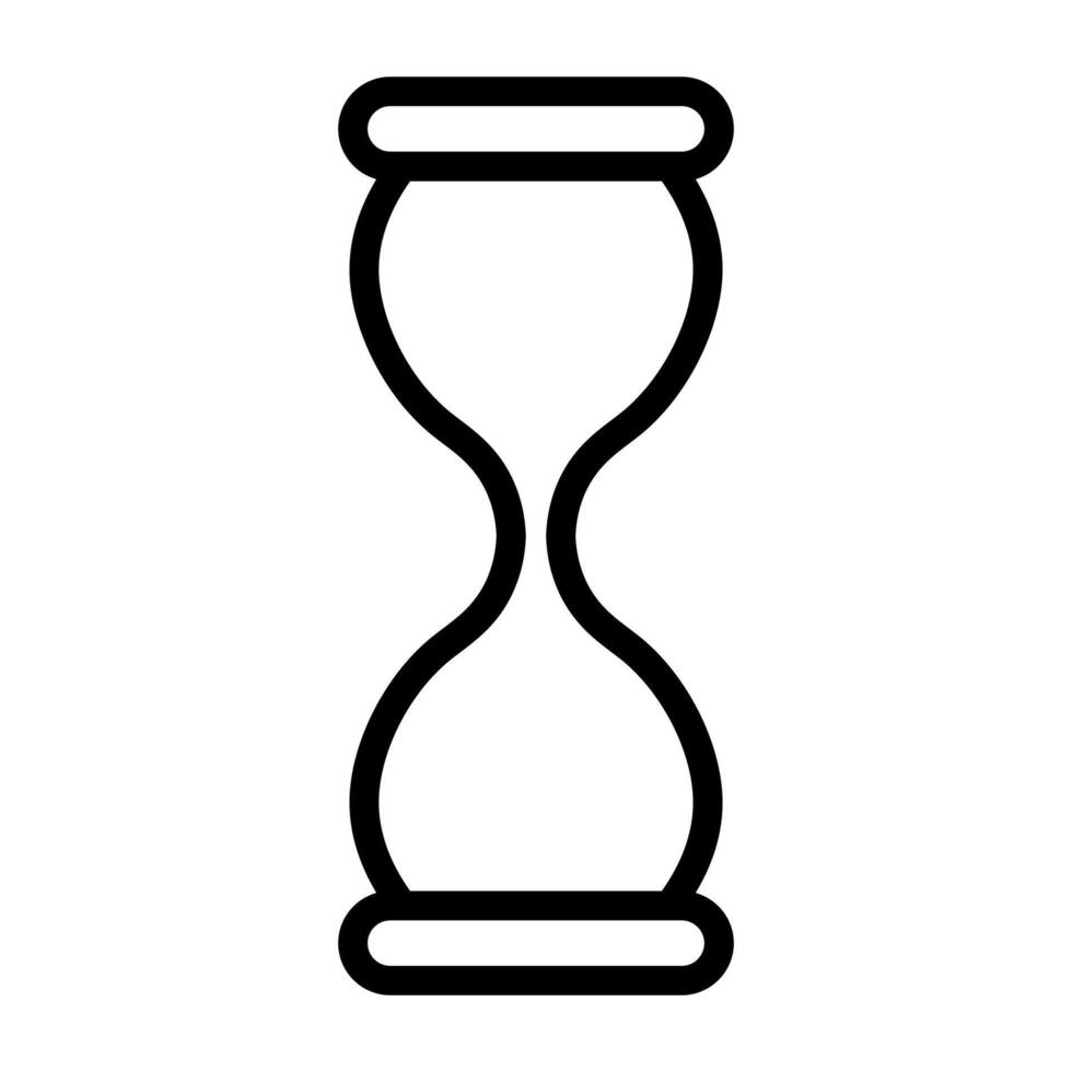 black vector hourglass icon isolated on white background