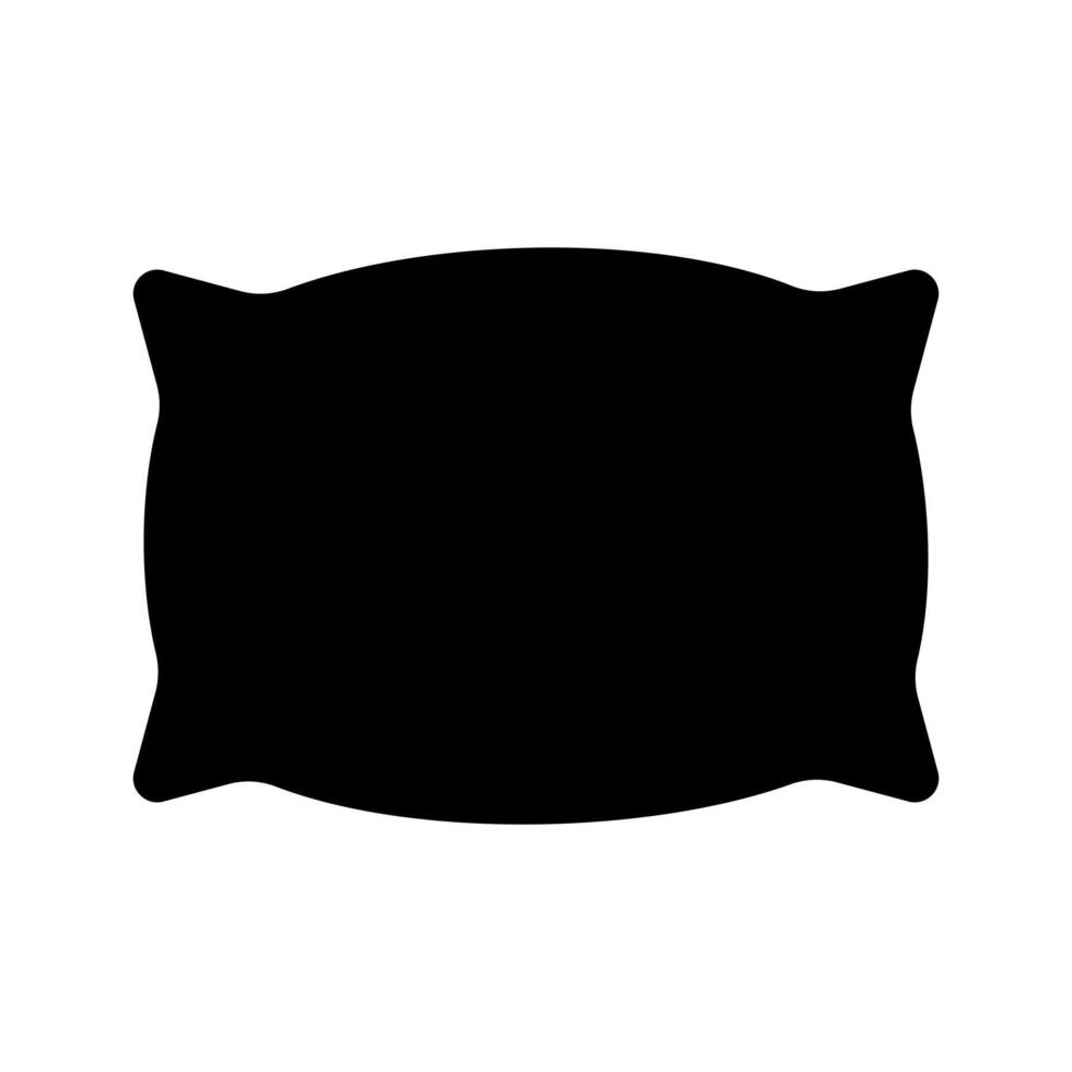 negro vector almohada icono aislado en blanco antecedentes