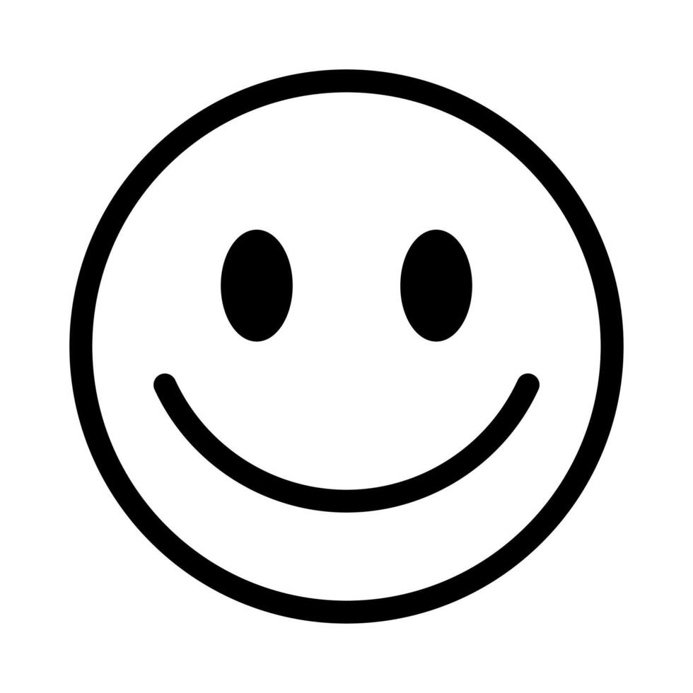 negro vector sonrisa emoji icono aislado en blanco antecedentes