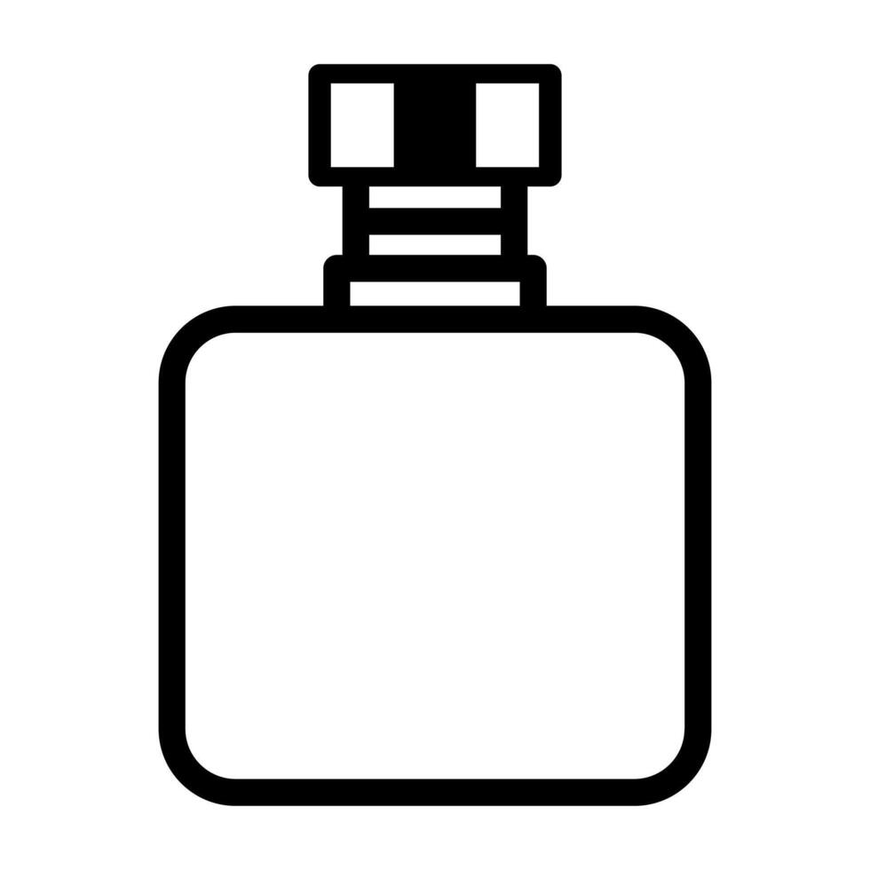 black vector perfume icon isolated on white background