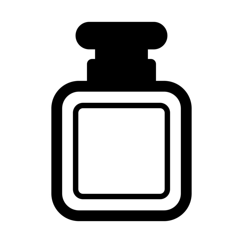 black vector perfume icon isolated on white background