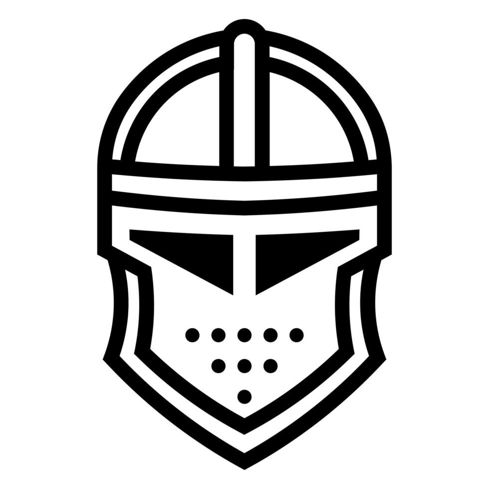 black vector knight icon isolated on white background