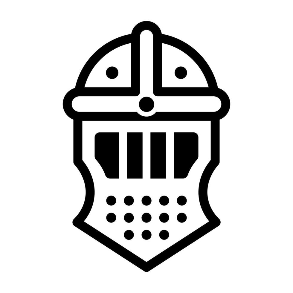 black vector knight icon isolated on white background