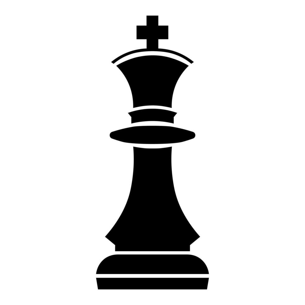 black vector chess icon isolated on white background