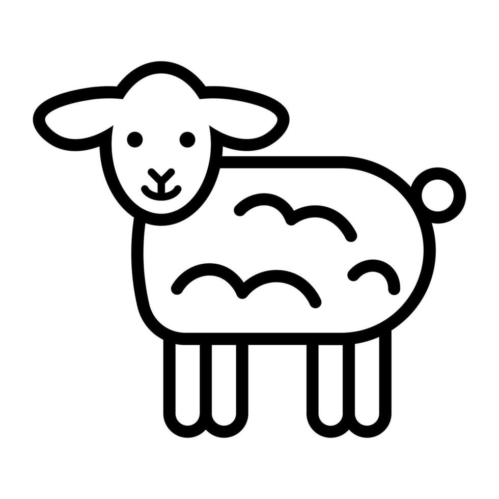 black vector lamb icon isolated on white background