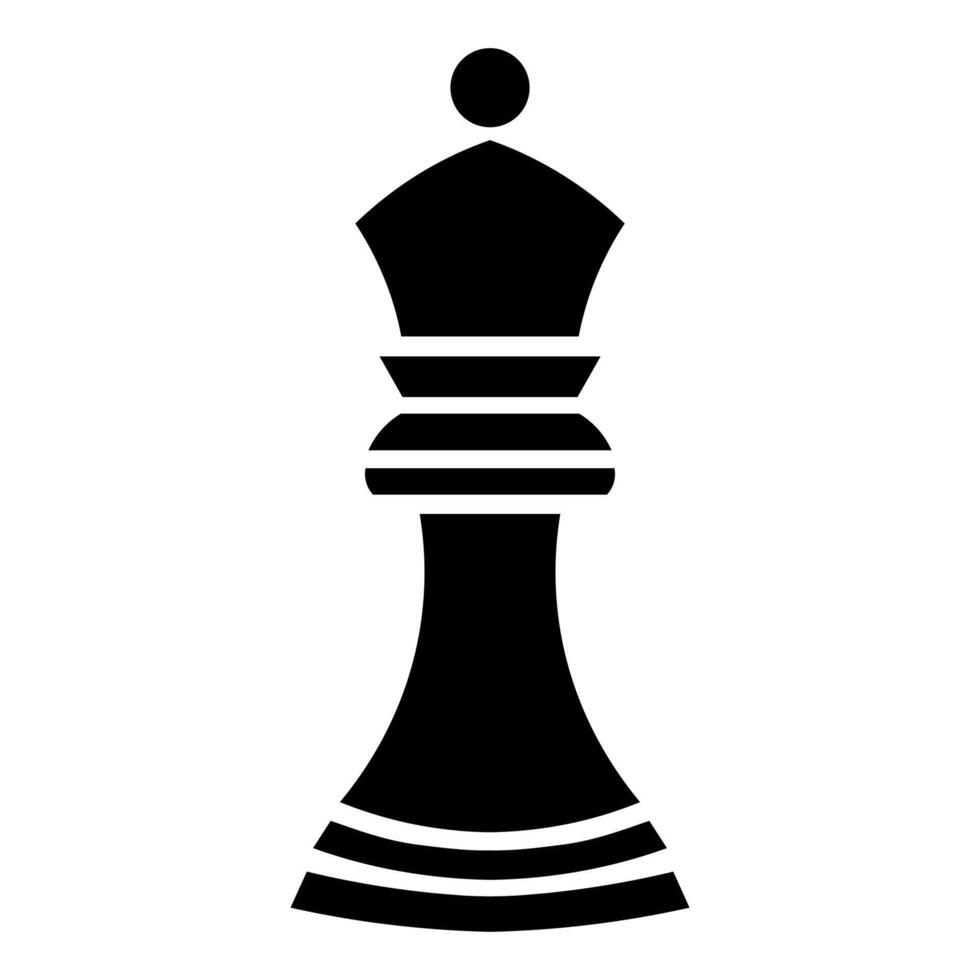 negro vector ajedrez icono aislado en blanco antecedentes