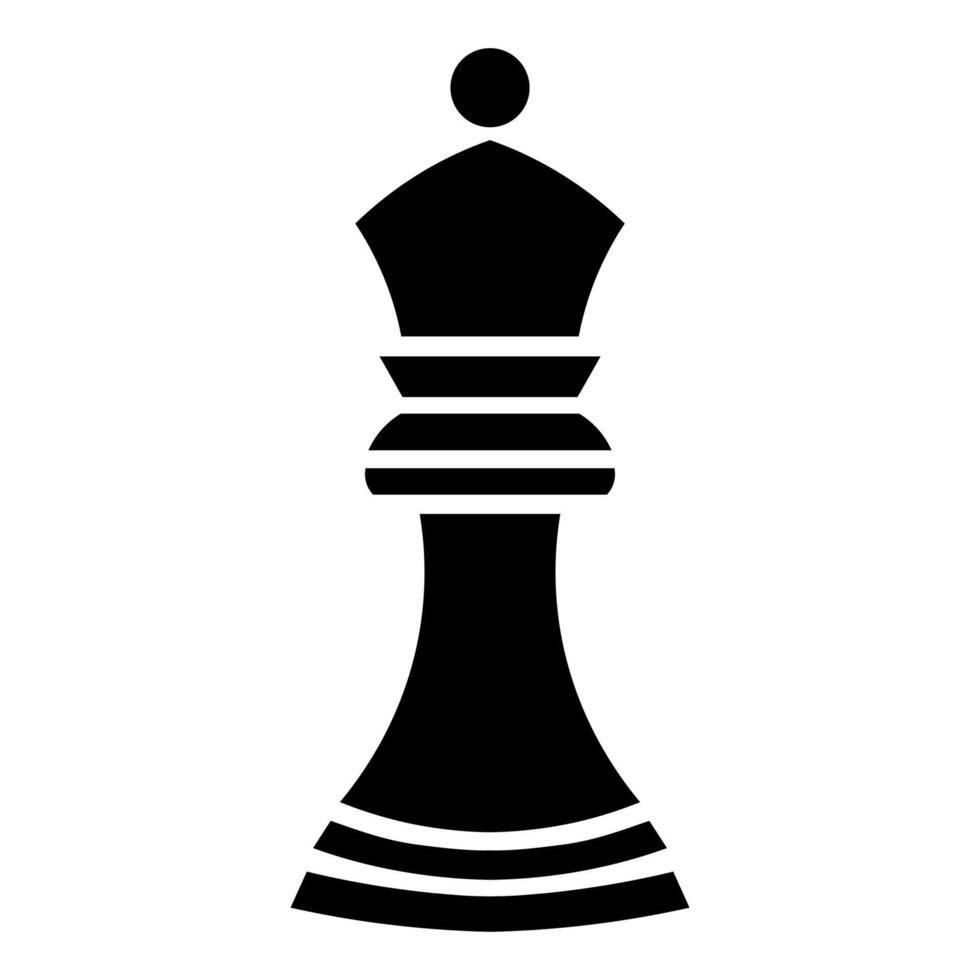 black vector chess icon isolated on white background