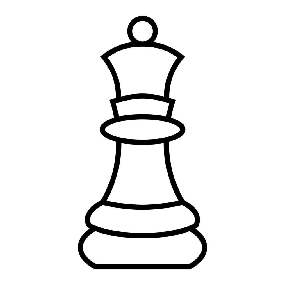 black vector chess icon isolated on white background
