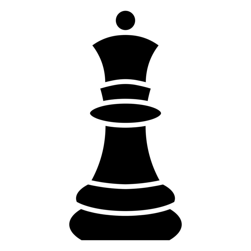 black vector chess icon isolated on white background
