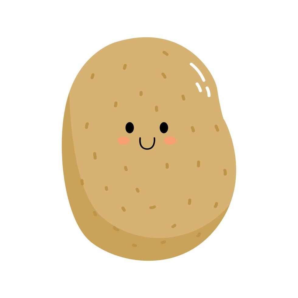 hand drawn cute potato illustration vector