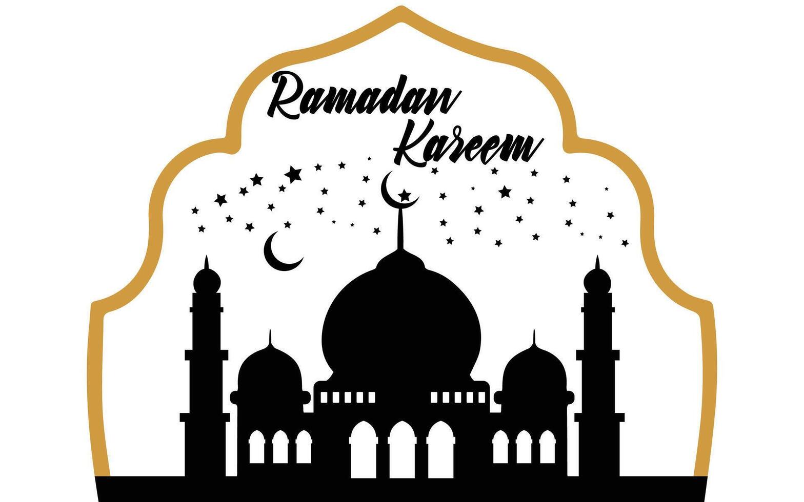 Ramadan Social Media post banner Islamic template background with animated mosque vector graphic design and quotes