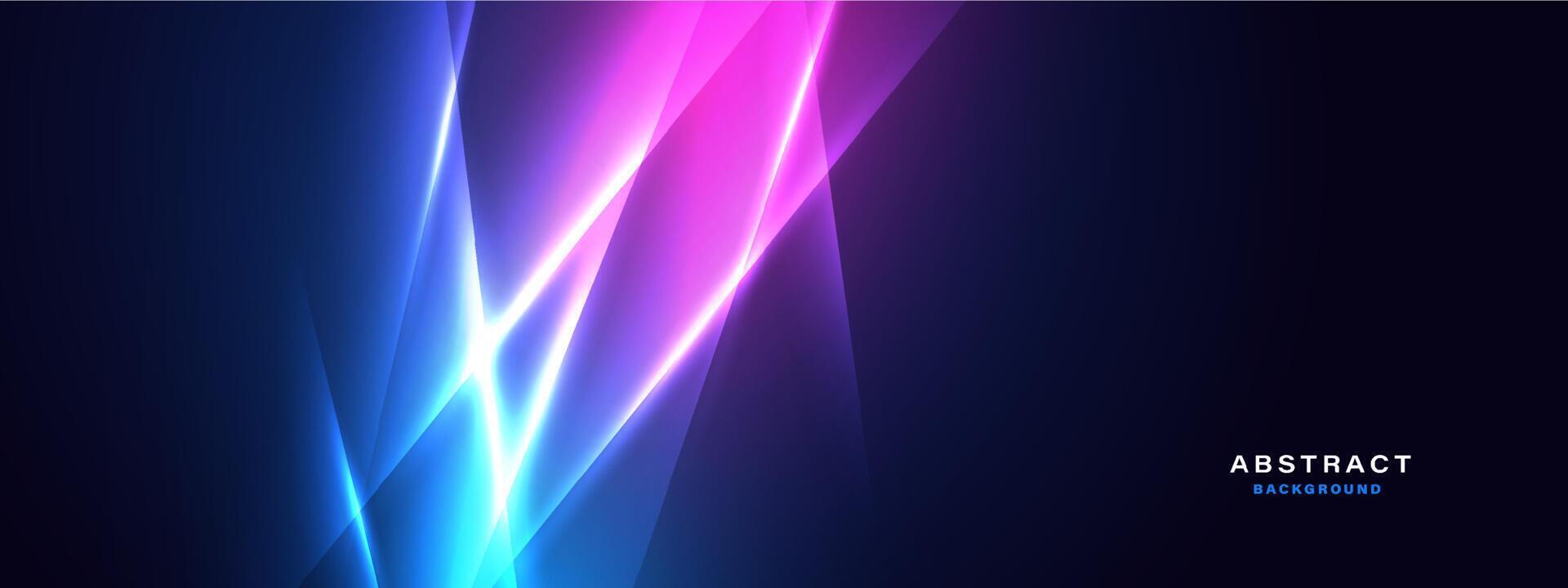 Blue technology background with motion neon light effect.Vector illustration vector