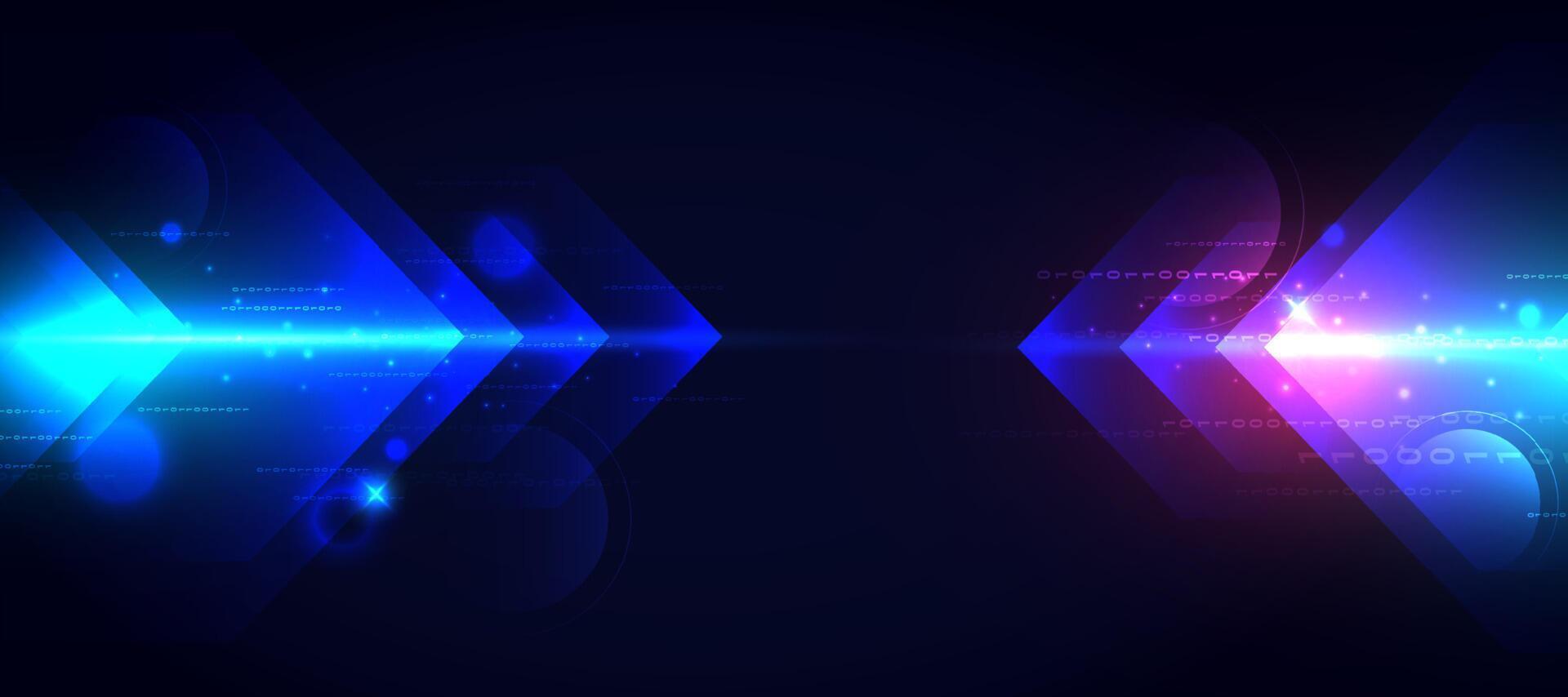 Digital technology background with motion light effect vector