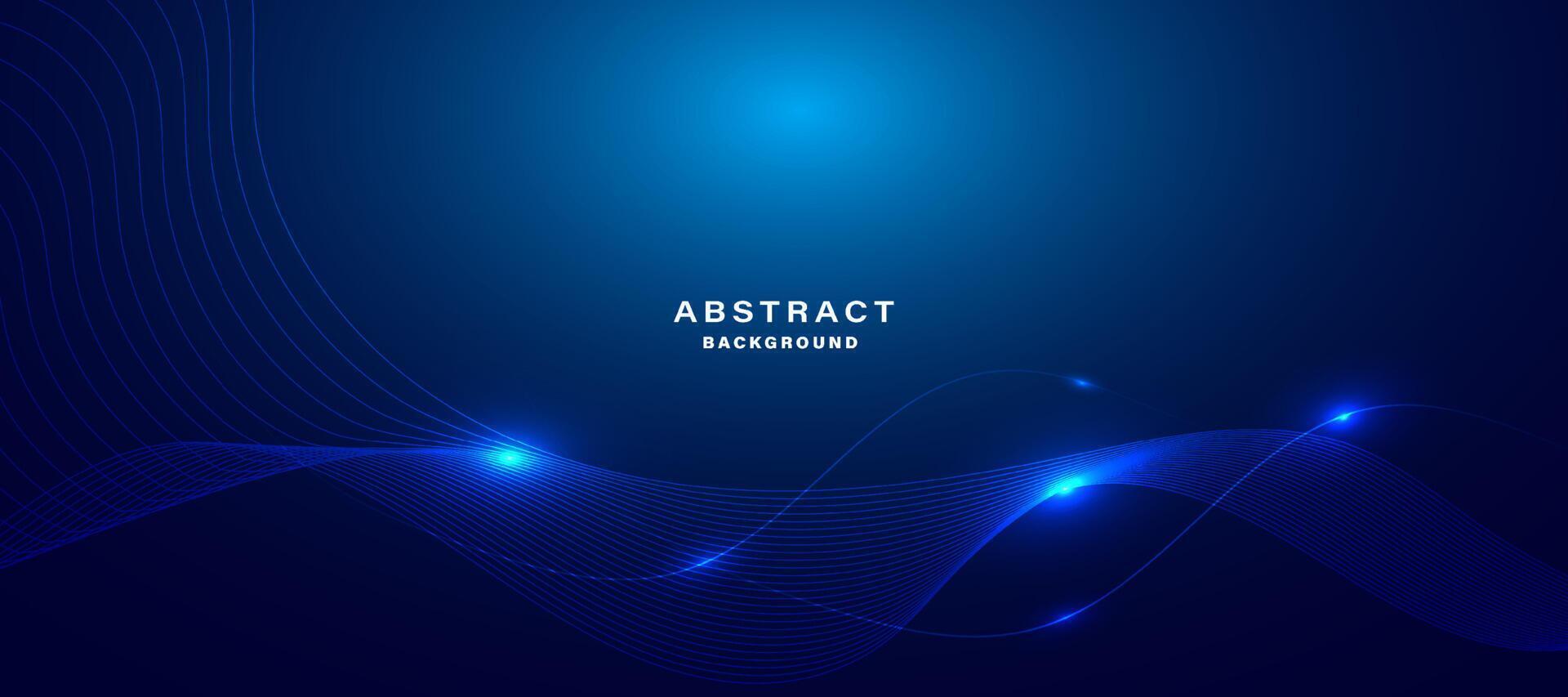 Abstract blue modern background with smooth lines vector