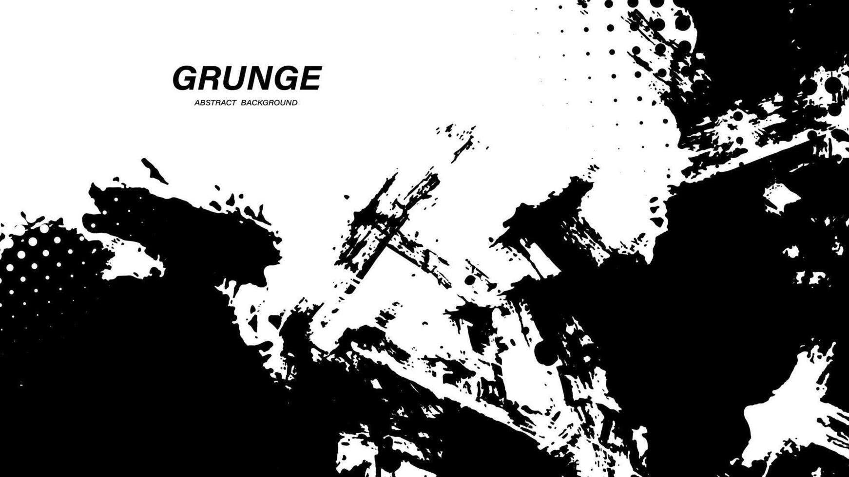 Fondo de textura de pintura grunge abstracto blanco y negro vector