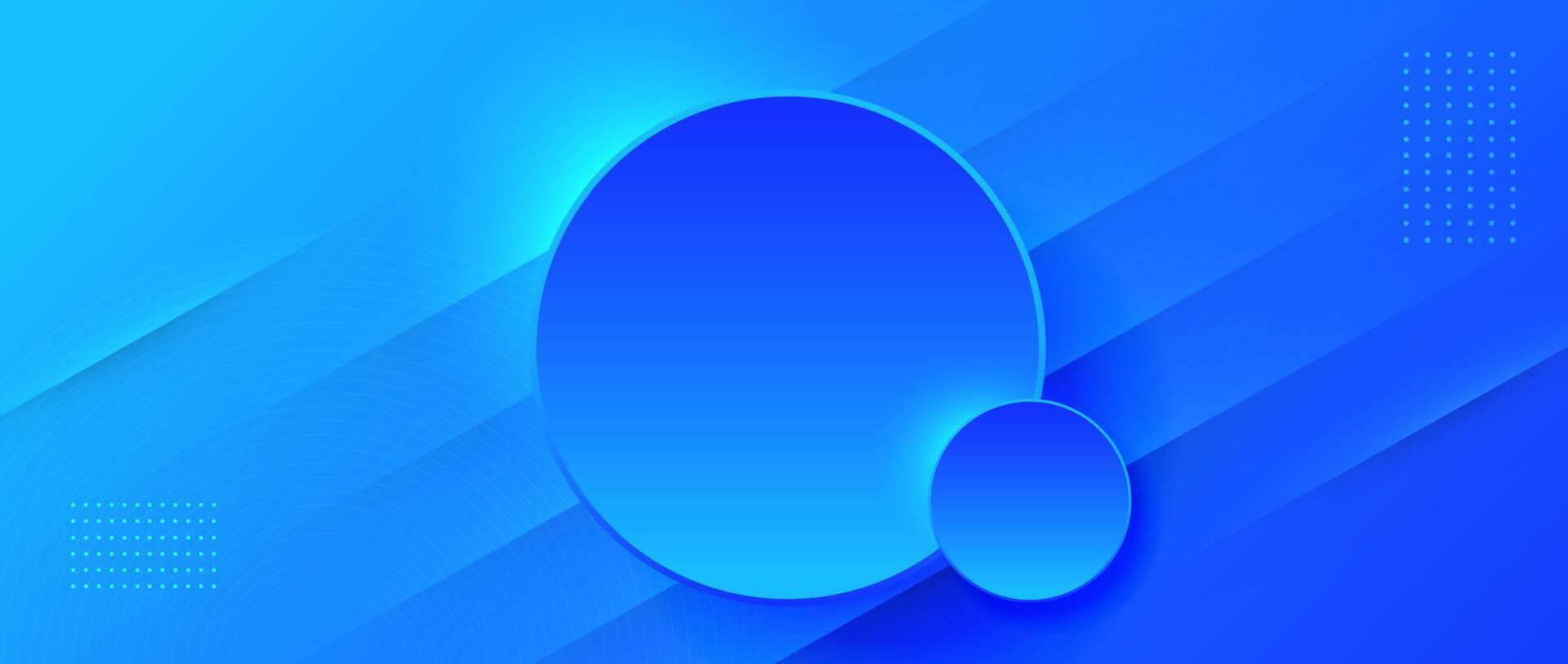 Abstract minimalist blue background with circular elements vector