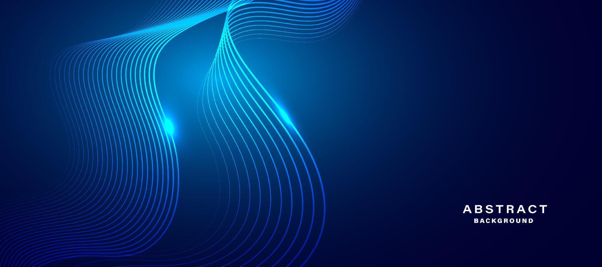 Abstract blue modern background with smooth lines. Dynamic waves. vector illustration.