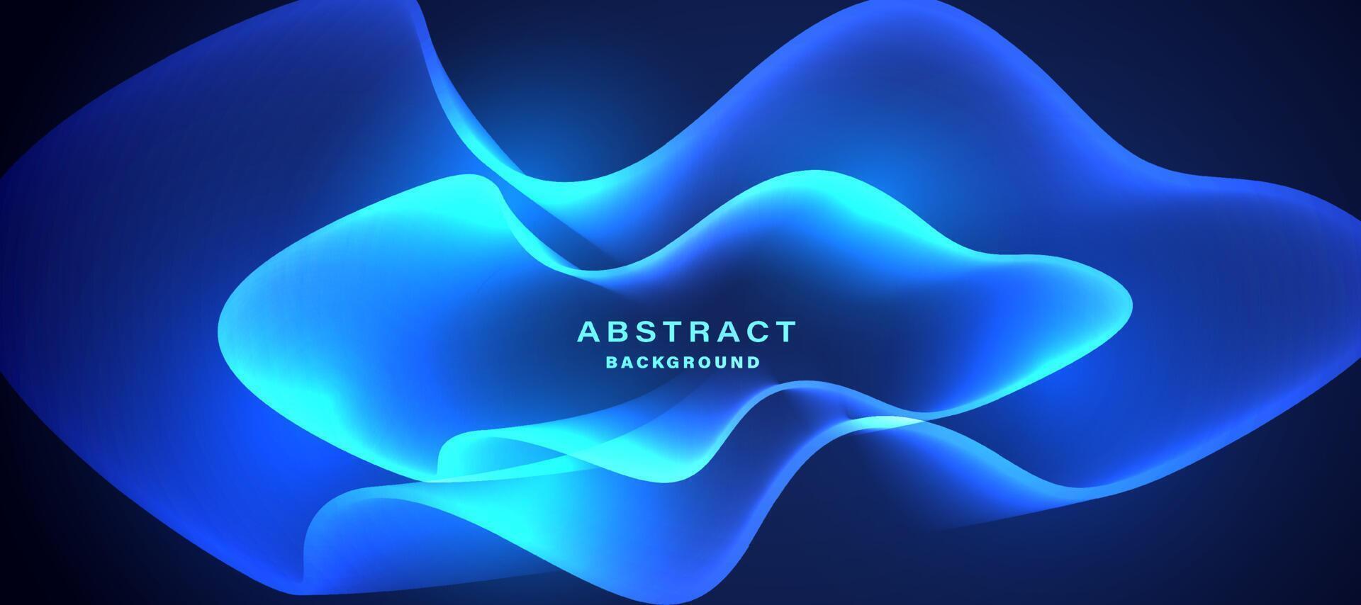 Gradient blue background with dynamic shapes vector